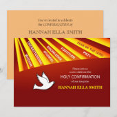 Uitnodigingsdochterbevestiging personaliseren, afk kaart (Voorkant / Achterkant)