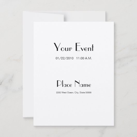 Uitnodigingsfeelpapier/crèmekleur 4,25 x 5,5 kaart (Voorkant)