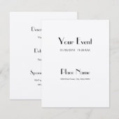 Uitnodigingsfeelpapier/crèmekleur 4,25 x 5,5 kaart (Voorkant / Achterkant)