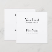 Uitnodigingsfeelpapier/crèmekleur 5,25 x 5,25 kaart (Voorkant / Achterkant)