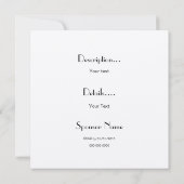 Uitnodigingsfeelpapier/crèmekleur 5,25 x 5,25 kaart (Achterkant)