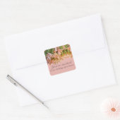 Uitnodigingsfeestdag Eerste Kerstdagen Vierkante Sticker (Envelop)