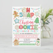 Uitnodigingsfeestdag kerstcadeau kaart (Staand voorkant)