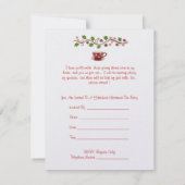 Uitnodigingsfeestdag Tea Kaart (Achterkant)