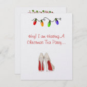 Uitnodigingsfeestdag Tea Kaart (Voorkant / Achterkant)