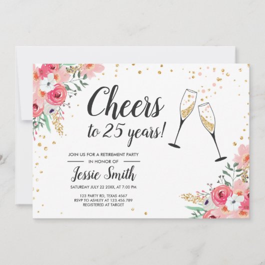 UitnodigingsFloral voor de Partij voor de Roesteli Kaart (Voorkant)