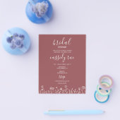 Uitnodigingsflyer voor bruidsfeest Boho-bloem budg Flyer (Enkel)
