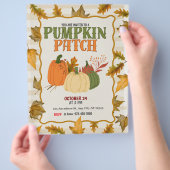 Uitnodigingsflyer voor pompoenpatches flyer (Hand)