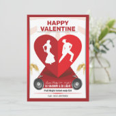 uitnodigingsflyer voor Valentijnsdag Kaart (Staand voorkant)