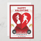 uitnodigingsflyer voor Valentijnsdag Kaart (Voorkant / Achterkant)