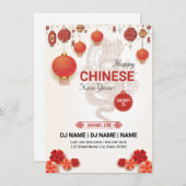 Uitnodigingsfolder Chinees Nieuwjaar Kaart (Voorkant / Achterkant)