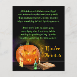 Uitnodigingsfolder Jack O'Lantern Halloween-feestj Flyer