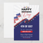 Uitnodigingsfolder onafhankelijk feest in de VS Kaart (Voorkant / Achterkant)