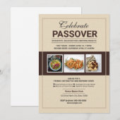 Uitnodigingsfolder Pesach-viering Kaart (Voorkant / Achterkant)