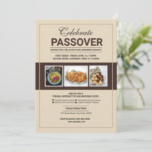 Uitnodigingsfolder Pesach-viering Kaart