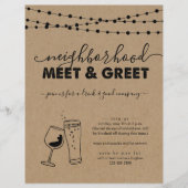 Uitnodigingsfolder voor buurtborrel flyer (Voorkant)