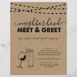 Uitnodigingsfolder voor buurtborrel flyer