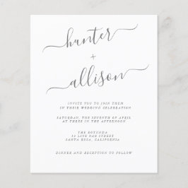 Uitnodigingsfolder voor een budgetbruiloft flyer
