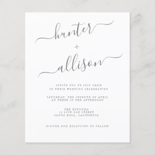 Uitnodigingsfolder voor een budgetbruiloft flyer