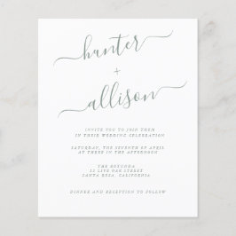 Uitnodigingsfolder voor een budgetbruiloft flyer