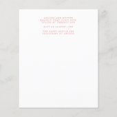 Uitnodigingsfolder voor een goedkope bruiloft flyer (Achterkant)