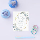 Uitnodigingsfolder voor een goedkope bruiloft flyer (Enkel)