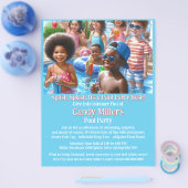 Uitnodigingsfolder voor kinderzwembadfeest flyer (Enkel)