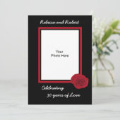 Uitnodigingsfoto 30-jarig huwelijksjubileum kaart (Staand voorkant)