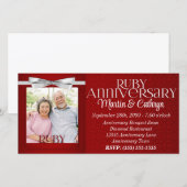 Uitnodigingsfoto 40e rubijnen bruiloft (Voorkant / Achterkant)