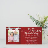 Uitnodigingsfoto voor 40-jarig huwelijksjubileum (Staand voorkant)