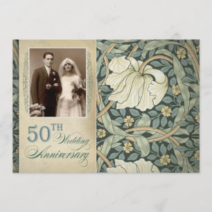 Uitnodigingsfoto's voor 50-jarig huwelijksjubileum kaart