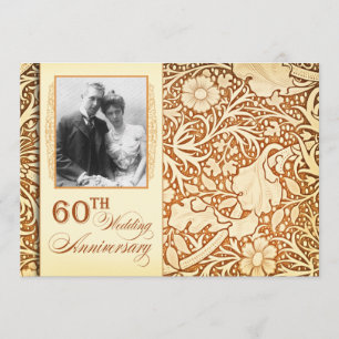 Uitnodigingsfoto's voor 60-jarig huwelijksjubileum kaart