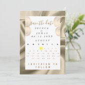 uitnodigingsgoud save the date (Staand voorkant)