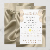 uitnodigingsgoud save the date (Voorkant / Achterkant)