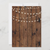 Uitnodigingshout met legant licht uitnodigen kaart (Achterkant)