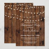 Uitnodigingshout met legant licht uitnodigen kaart (Voorkant / Achterkant)