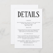 Uitnodigingsinzetstuk met rustieke huwelijksdetail informatiekaartje (Voorkant / Achterkant)