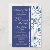Uitnodigingskaart 20-jarig jubileumfeest Blue Swir Kaart (Achterkant)