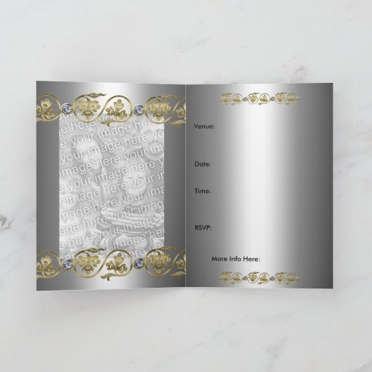 Uitnodigingskaart 25 jaar trouwdag feest Gol (Binnen)