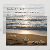 Uitnodigingskaart 25-jarig jubileum 'Golven bij zo Kaart (Voorkant / Achterkant)