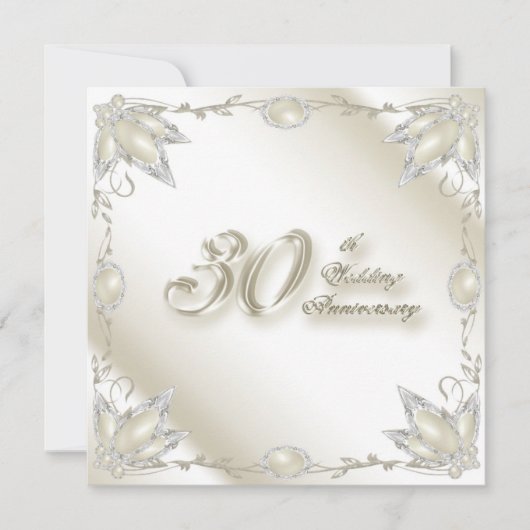 Uitnodigingskaart 30e trouwdag kaart (Voorkant)