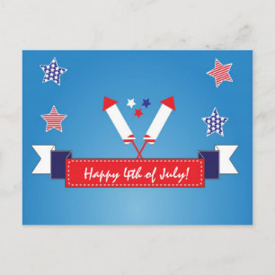 Uitnodigingskaart 4 juli Onafhankelijkheidsdag Uitnodiging Briefkaart