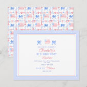 Uitnodigingskaart 4 juli postkaart formaat (Voorkant / Achterkant)