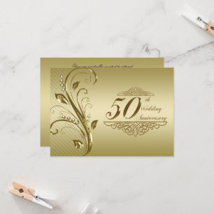 Uitnodigingskaart 50-jarig huwelijksjubileum kaart