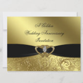 Uitnodigingskaart 50-jarig huwelijksjubileum kaart (Voorkant)