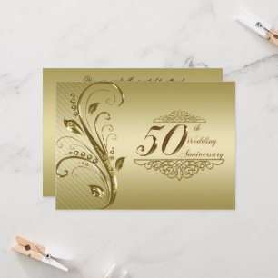 Uitnodigingskaart 50-jarig huwelijksjubileum kaart