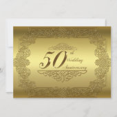 Uitnodigingskaart 50-jarig huwelijksjubileum kaart (Voorkant)