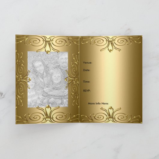 Uitnodigingskaart 50ste huwelijksverjaardag Art De (Binnen)