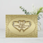 Uitnodigingskaart 50ste huwelijksverjaardag kaart (Staand voorkant)