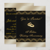 Uitnodigingskaart 50ste huwelijksverjaardag kaart (Voorkant / Achterkant)